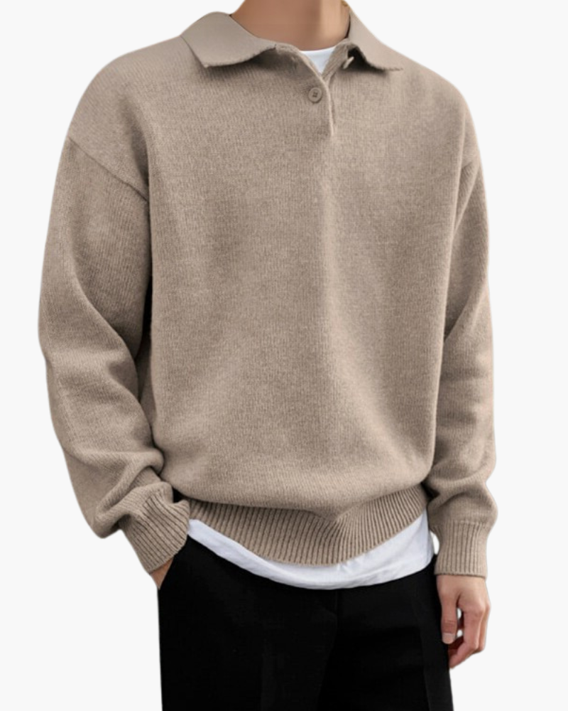 Rosenlund™ | Uld Button Half Zip