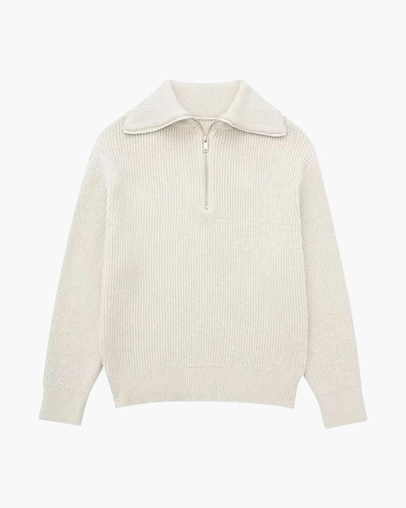 Rosenlund™ | Stribet Zip-Up Trøje