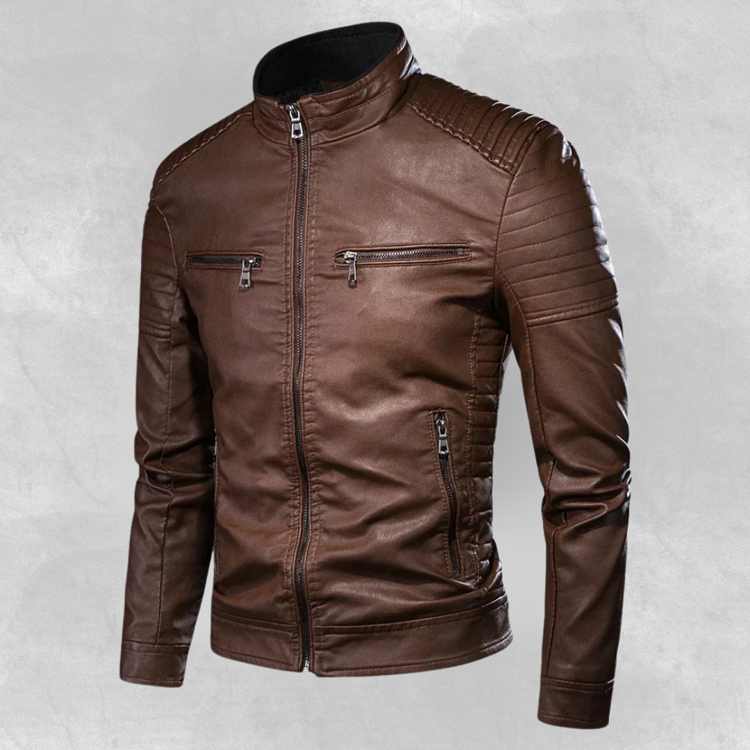 Benjamin™ | Læderjakke med Motorlook