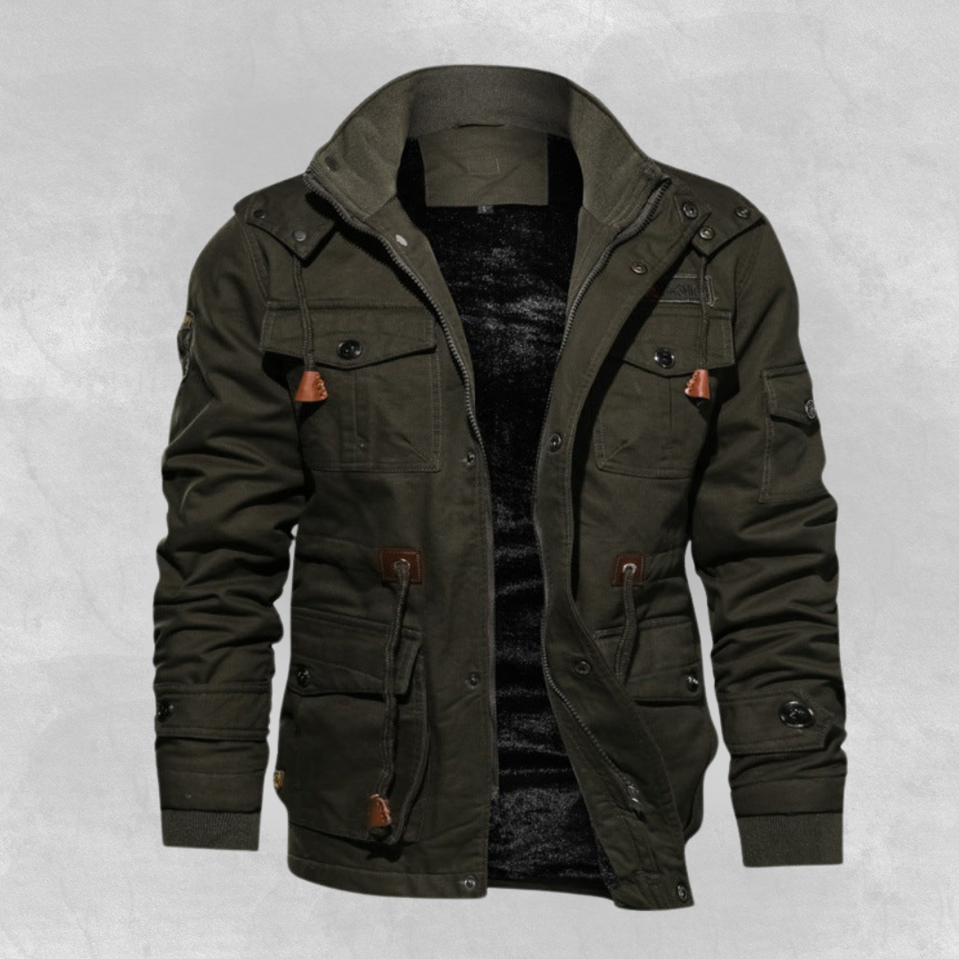 Erik™ | Fleece-bomuldsjakke med flere lommer