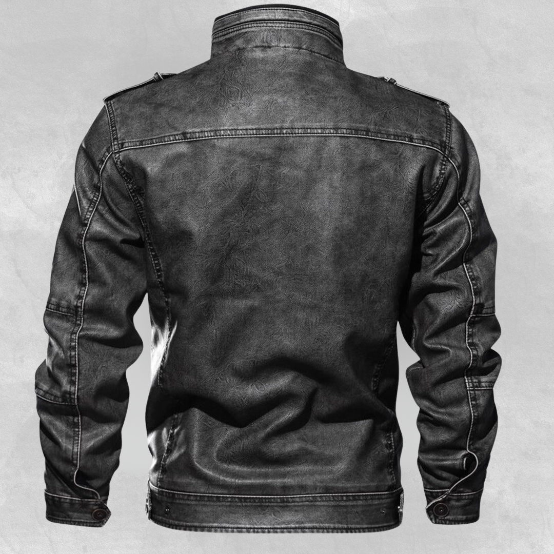 Alfred™ | Herre Motojakke i retro læderlook