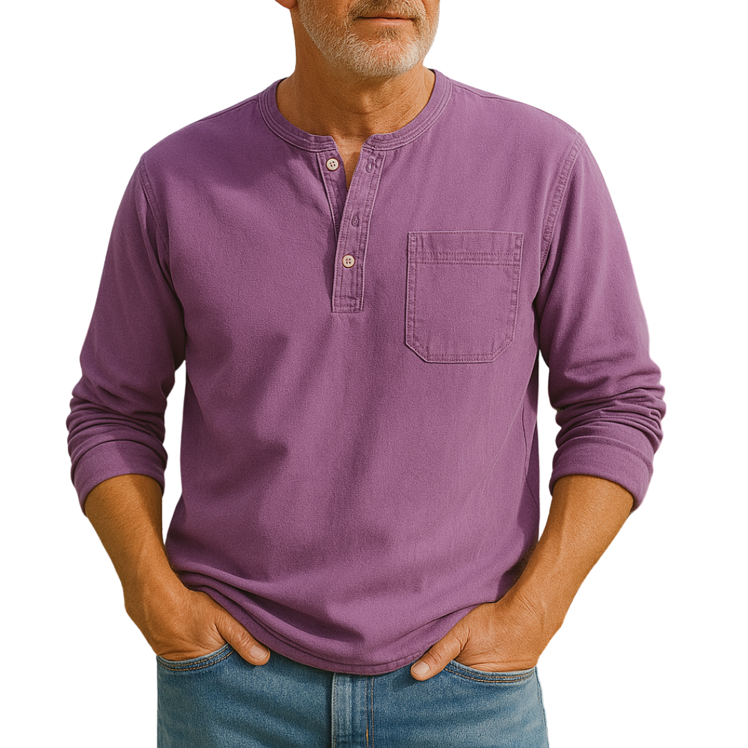 Victor™ | Klassisk bomuldstrøje med Henley-hals