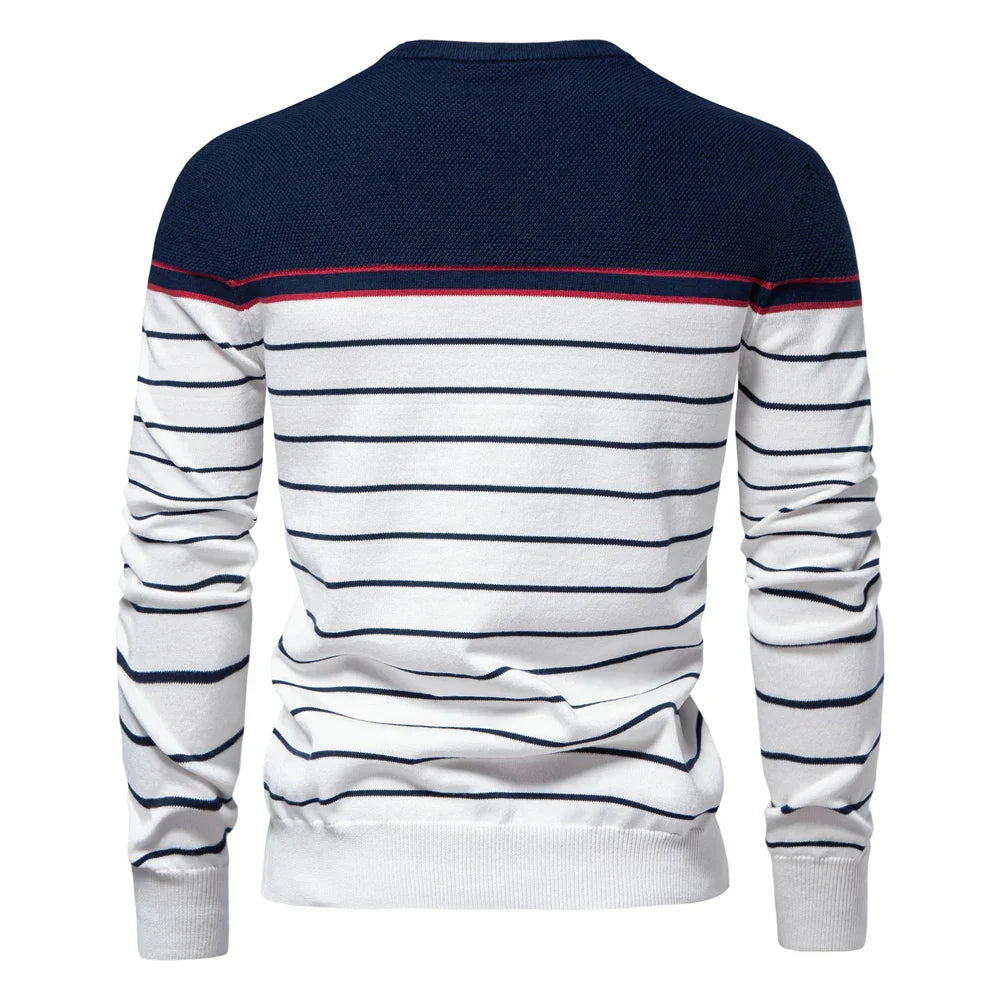 Mogens™ | Herrepullover med diskret stribemønster