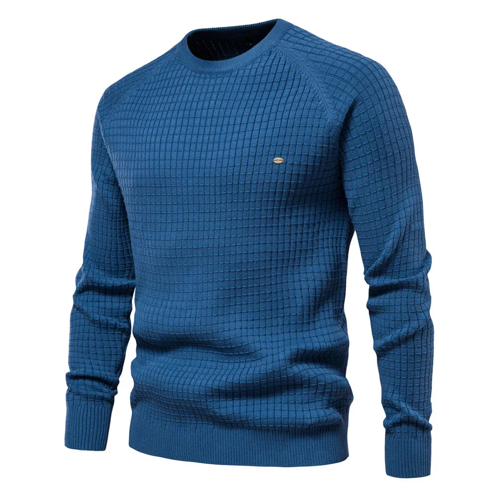 Esben™ | Herrepullover med struktureret gittermønster