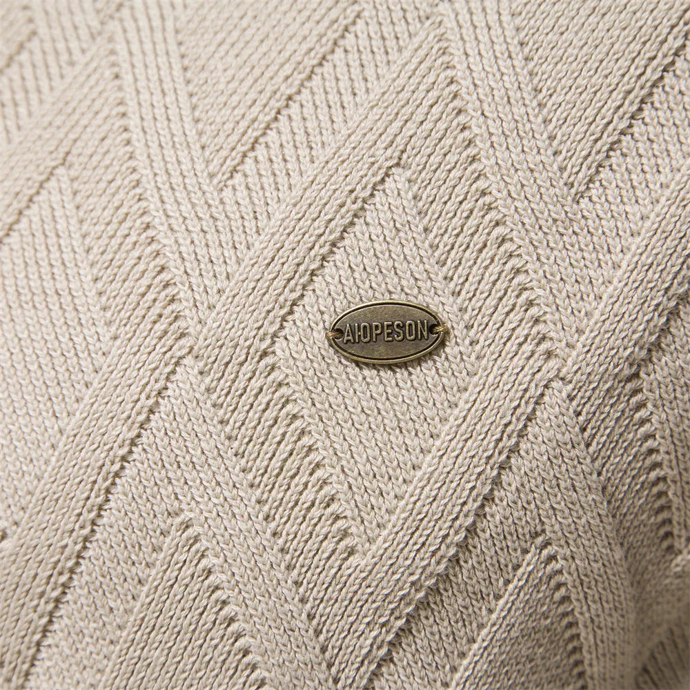 Svend™ | Pullover med diskret ternet mønster