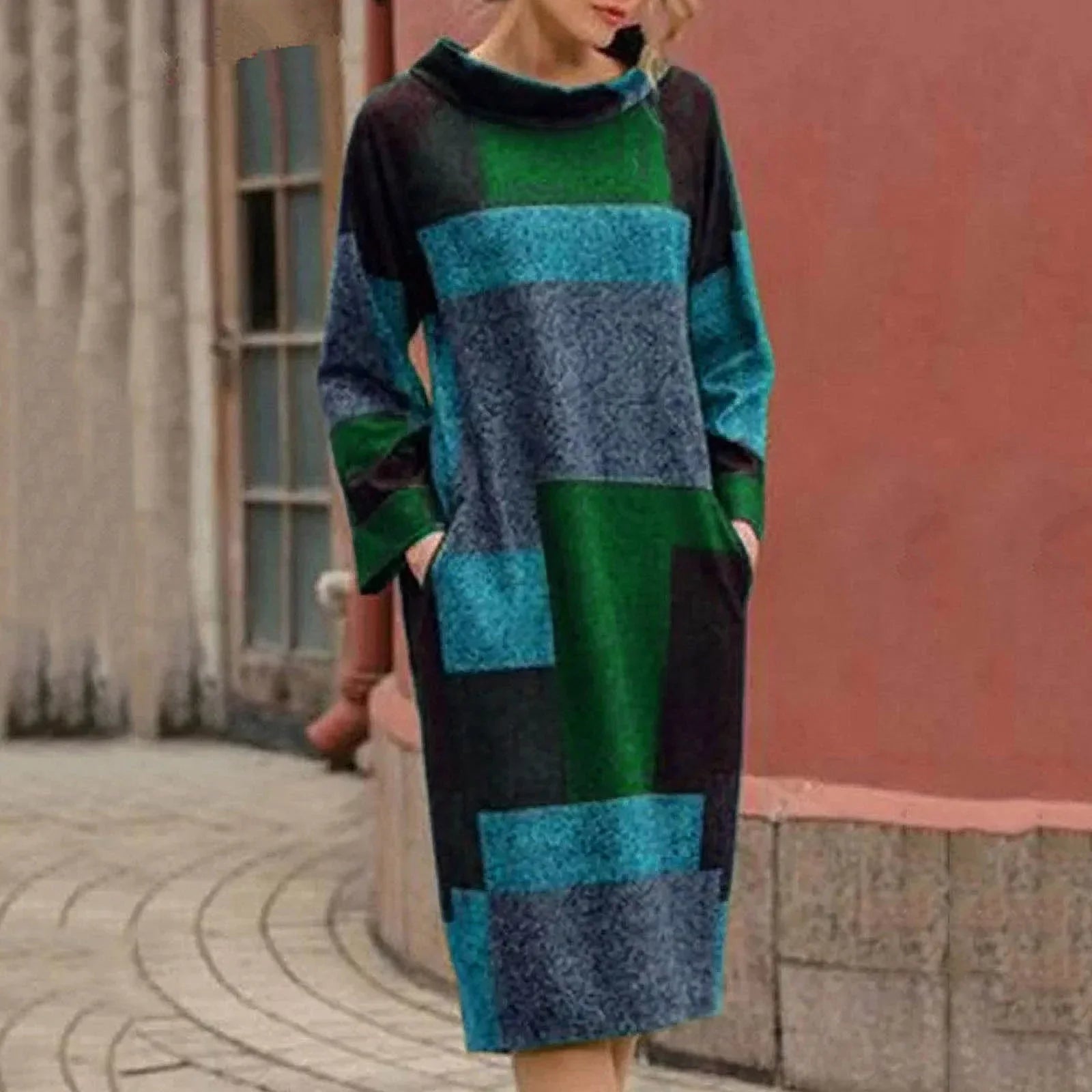 Vilma - Vintage Patchwork Midi Kjole