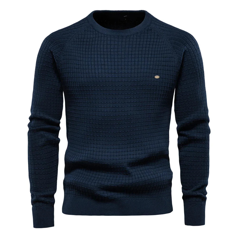 Esben™ | Herrepullover med struktureret gittermønster