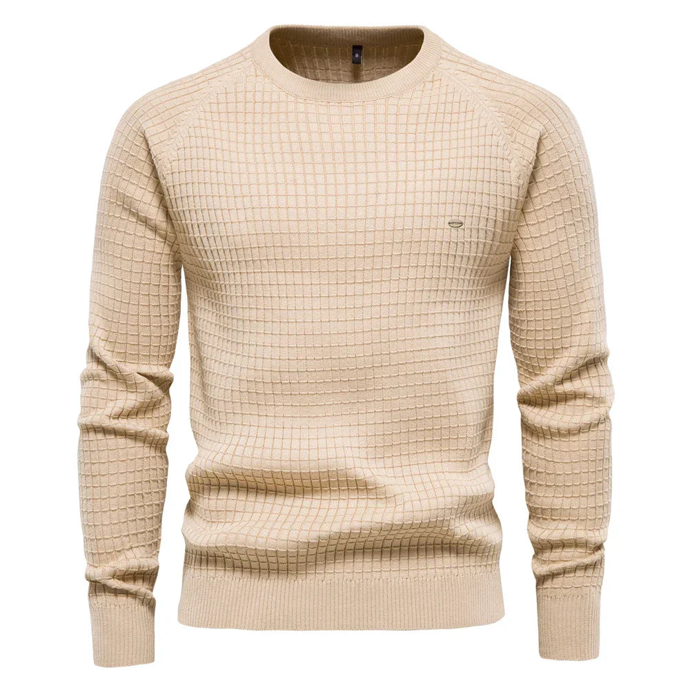 Esben™ | Herrepullover med struktureret gittermønster